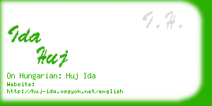 ida huj business card